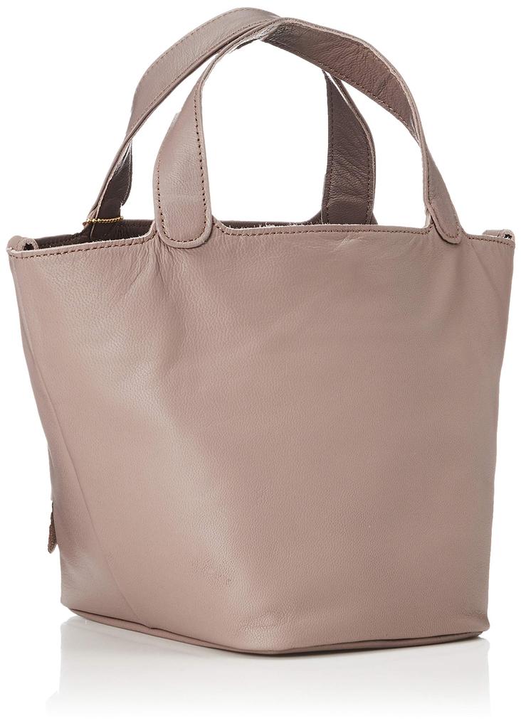 Forna Tote Red Goat Greige 2-Way Bag, Leather,