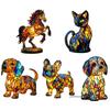 3D Rainbow Pony LED Night Light Handmade Resin Dog Lamp USB-Powered Ambient Lighting for Bedroom Desk Energy-Saving Gift for Pet Lovers & Home Decor