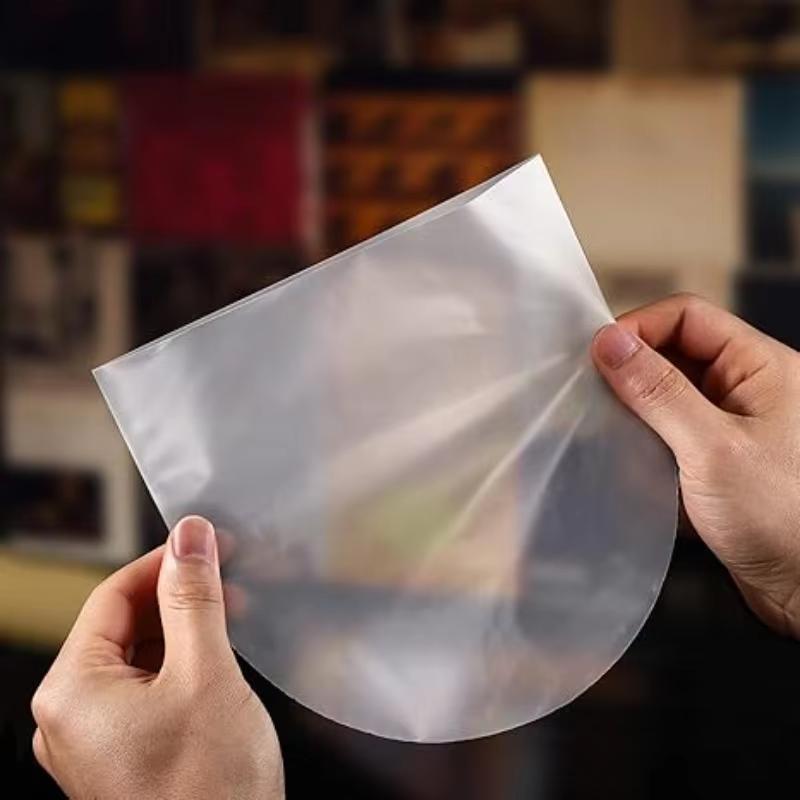 50Pcs 7/10 Inch Anti-Static Clear Vinyl Lp Record Protector Inner Sleeves Plastic Cover Bags For Music Album Storage