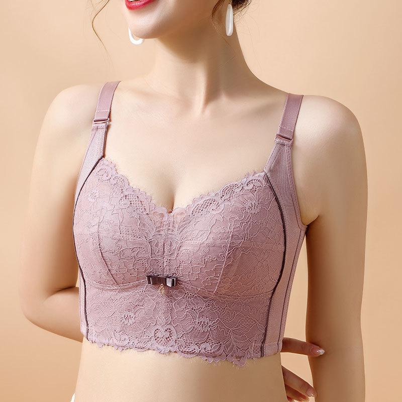 

Ультратонкое корректирующее и регулируемое нижнее белье без стальной оправы для женской груди, собирающее и поддерживающее вторичный бюстгальтер для груди 34/75B