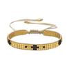 Bracelet - LUXENTER - Sagruk - 18k Gold Plated - Black Crystal - Width 6mm