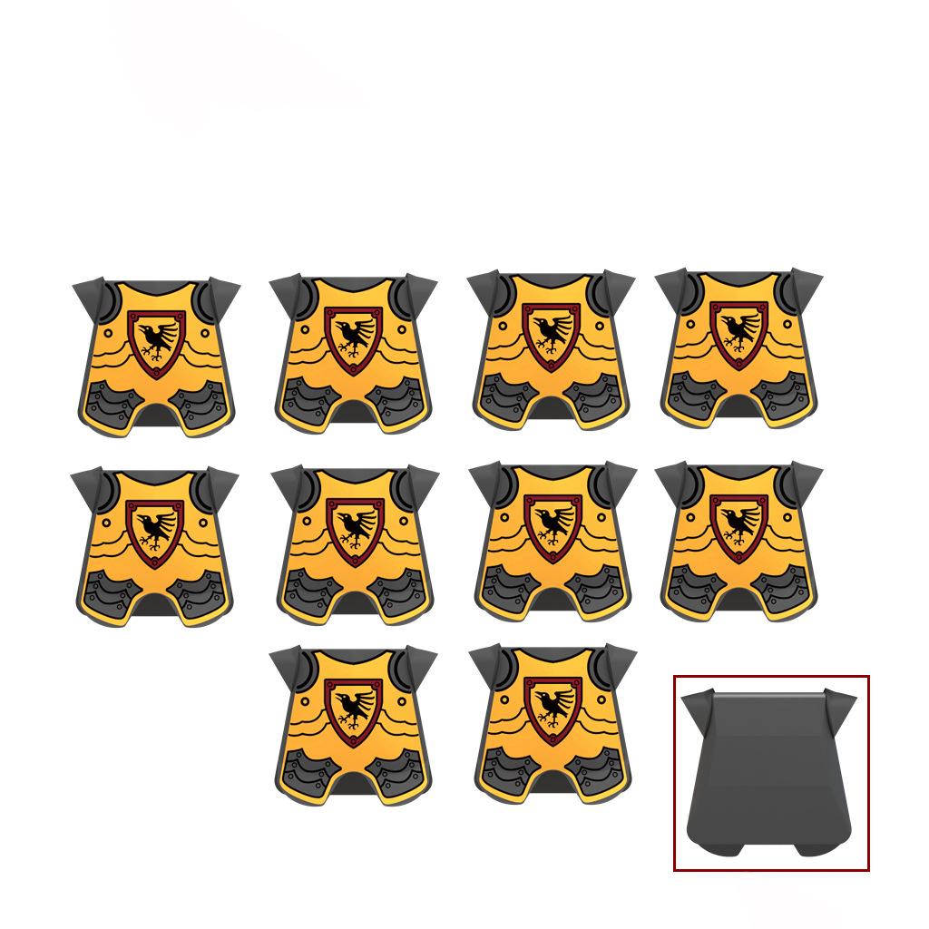 MOC Medieval Military Figures Weapons Building Blocks Knight Soldiers Shield Vest Armor Sword Ax Spear Bricks Toys Children