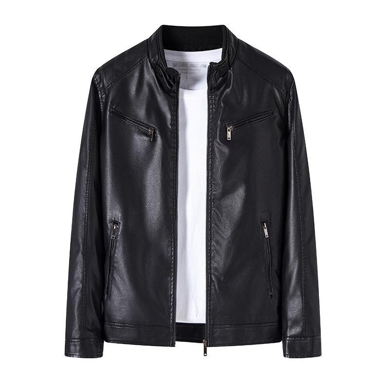 Men's Korean Style Warm Leather Jacket - Autumn & Winter Casual Fashion with Plus Velvet