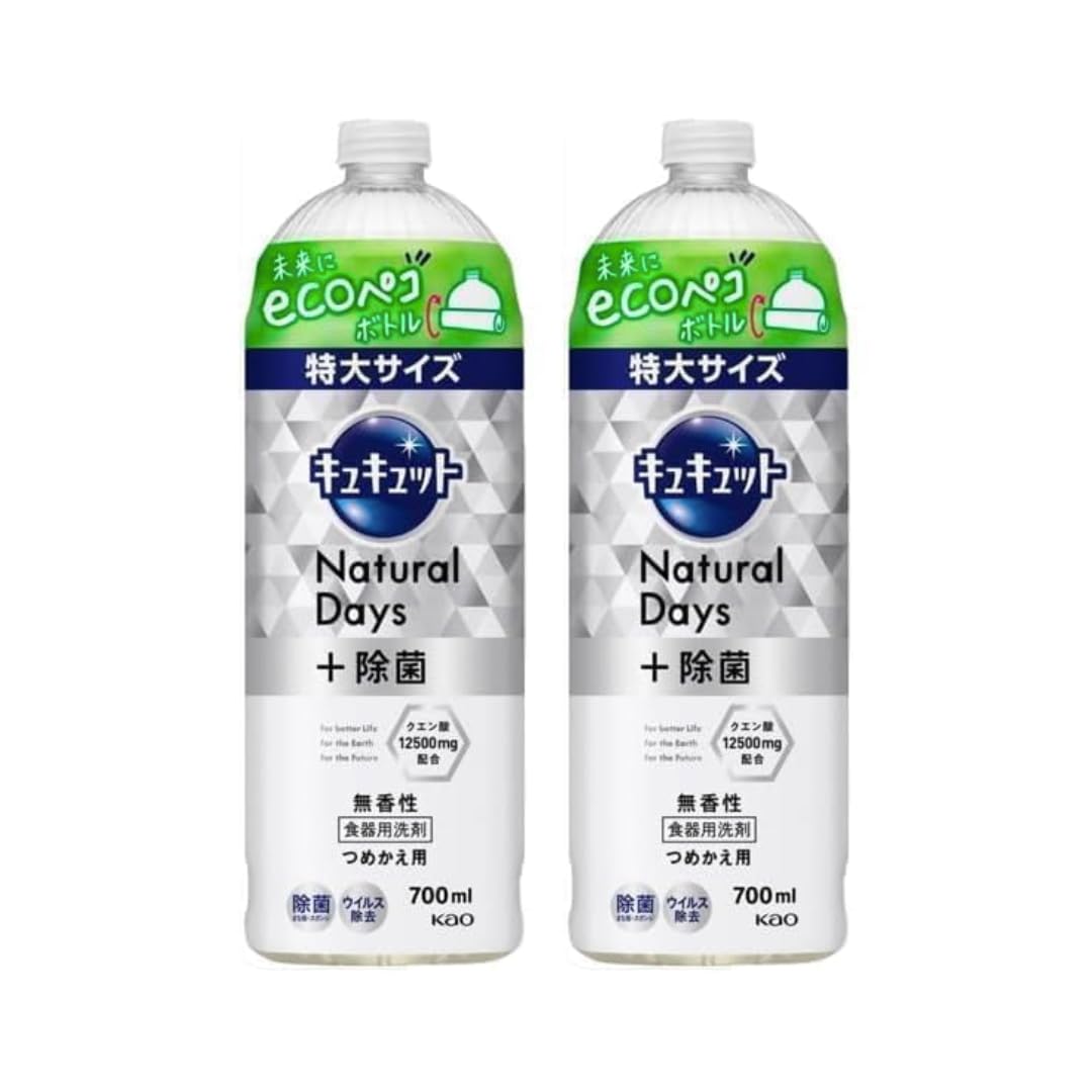 

Kyu Kyu Средство для мытья посуды, сменный блок, бутылка Peco eco 700 мл, 700 мл x 2, Natural Days [Оптовая закупка] (Сменные части, без запаха)