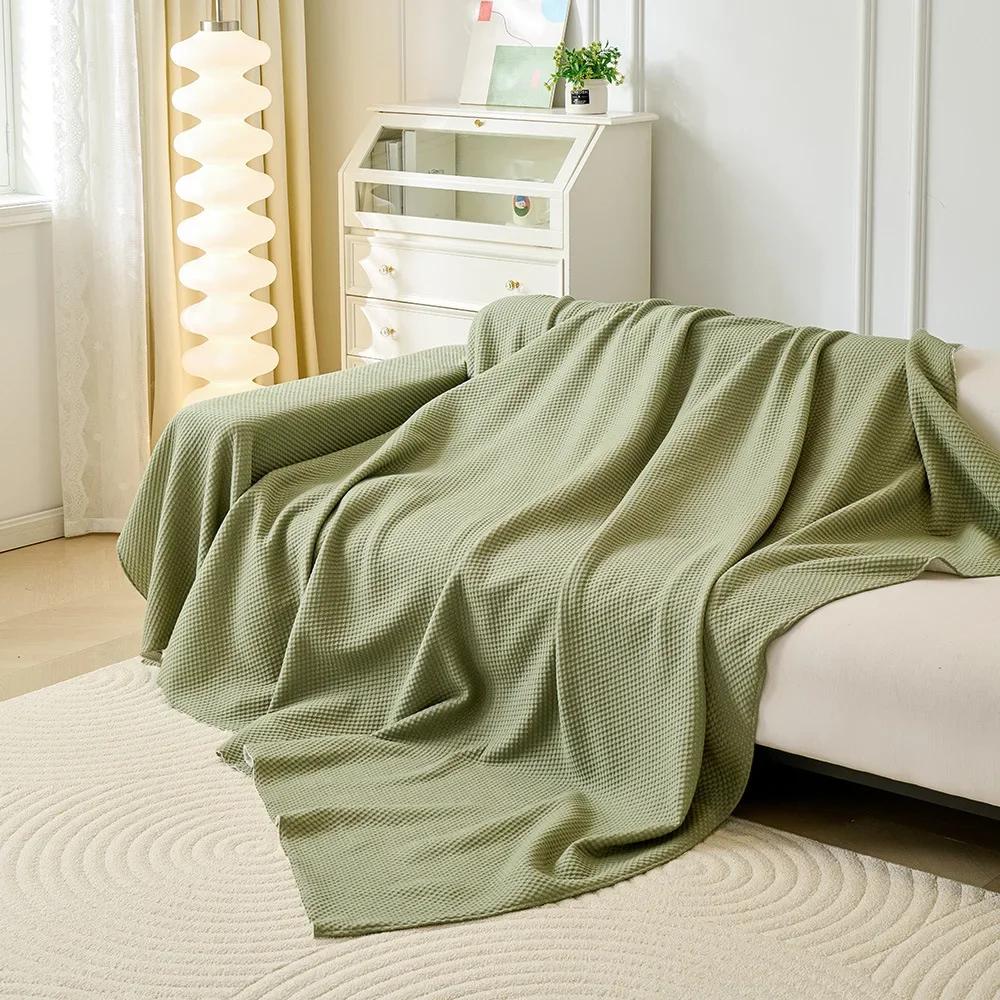 Simple New Cool Feeling Waffle Sofa Cover Summer Mat Non-Slip A Whole Full Cover Sofa Cover Cushion