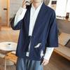 Cardigan de primăvară și vară pentru bărbați, cu mâneci trei sferturi, stil chinezesc