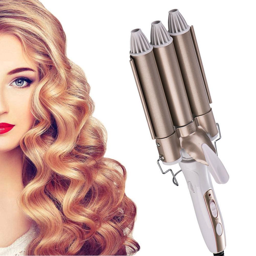 Curling Iron 3Tube Curling Iron Hair Curler Hair Waver for Long Short Hair