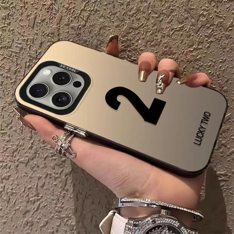 New Lucky Number for Iphone16 Mobile Phone Case Apple 15promax/14/11/13 Pro12 Europe and America