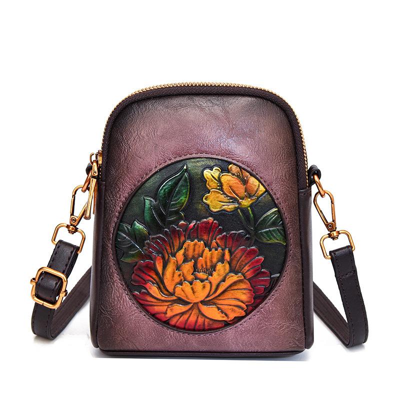 Женская элегантная сумка через плечо с тисненым фактурным принтом - винтажная сумка премиум-класса в китайском стиле 2320₽