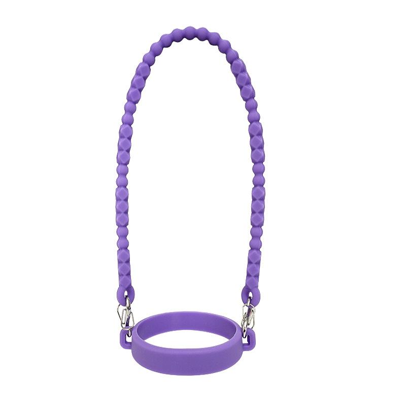 Water Bottle Handle - Soft Silicone Holder Sling Lanyard Fits Most 8-40oz Bottles Cup Holders 5