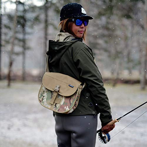 LITTLE PRESENTS River Watcher Shoulder Bag B-24 Black Camo Medium