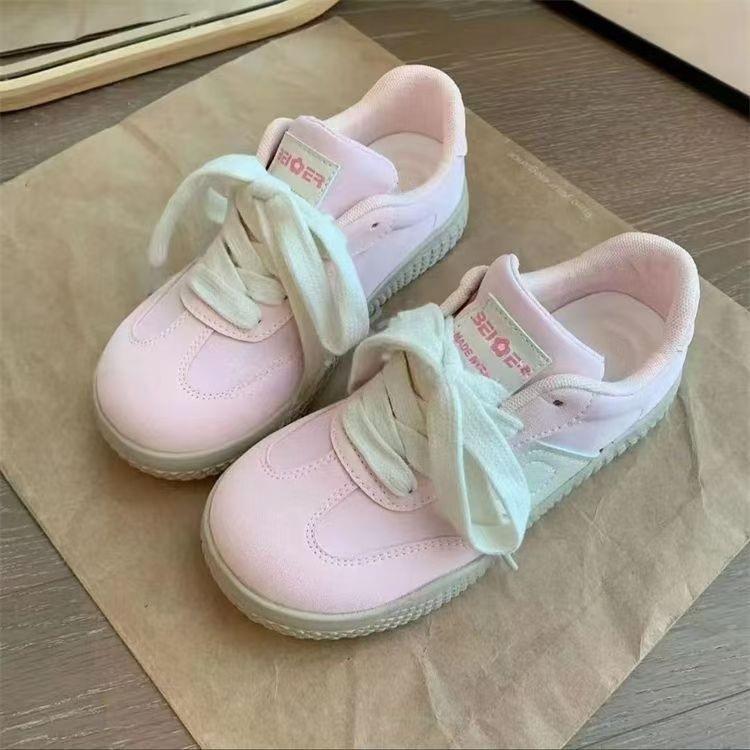 

Розовые туфли на толстой подошве женские моральная подготовка 2025 осень новинка шик нишевые универсальные студенческие спортивные и для отдыха белые туфли 40 розовый