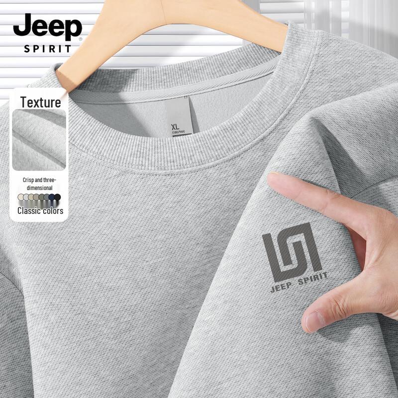 

JEEP SPIRIT Men s 2025 Loose Fit Crew Neck Sweatshirt 3XL