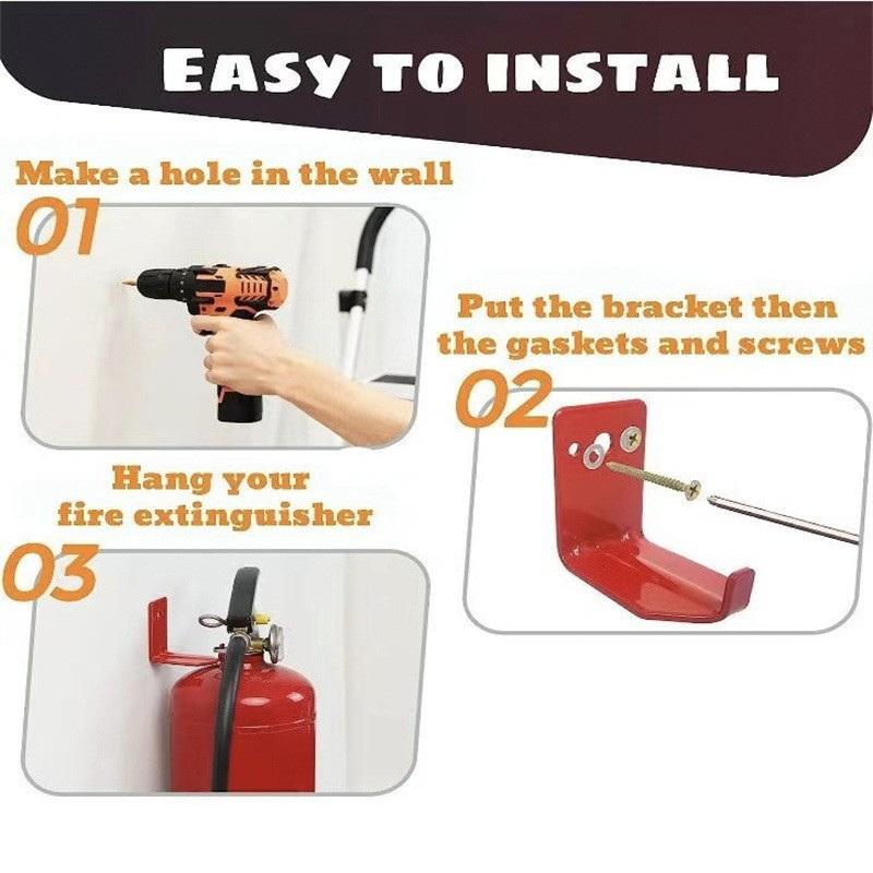 4 Stuks Brandblusser Bevestiging Brandblusser Houder Voor 20 Lb Universele Brandblusser Gratis Schroeven & Ringen
