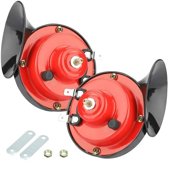 2Pcs 12V Car Snail Air Electric Waterproof Horn Driving Durable Enhance Safety Automotive