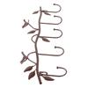 Wall Mount Hook Iron Material Durable Hook with Leaf Bird Decor for Clothes Hats Keys Coats Towels