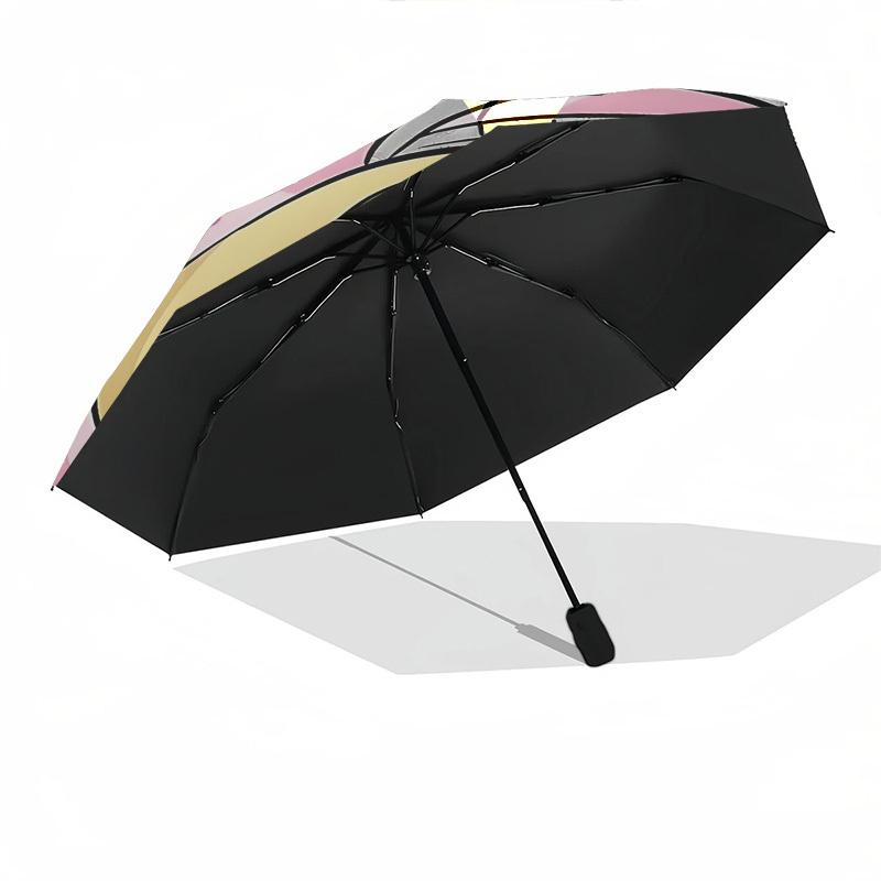 1pc Princess Crown Automatic Folding Umbrella - Compact 8-Rib Design, Durable Plastic & Iron1387L
