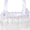 Elegant Wedding Flower Girl Basket Symbol White European Style for Party Supplies Ceremony