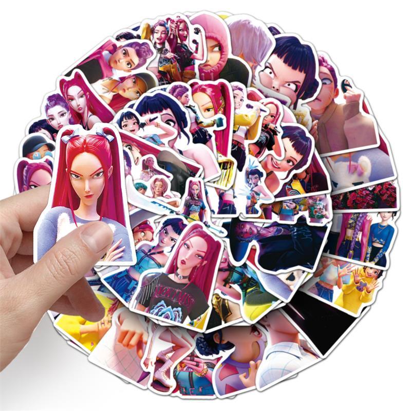 50 Stück K-Pop Dämonenjäger Aufkleber Kindergeburtstag Party Spaß Dekoration Aufkleber Handy Laptop Gepäck Wasserdicht Graffiti DIY Aufkleber