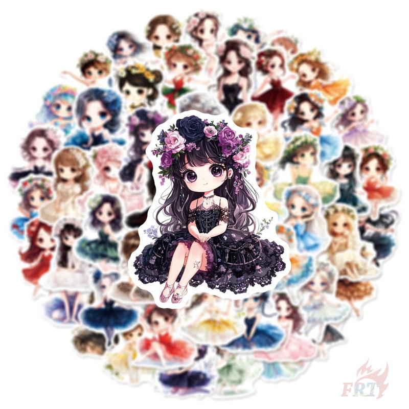 50Pcs/Set Dance Girls . Ballet Art Series 02 Stickers DIY Fashion Waterproof Doodle Decals Stickers