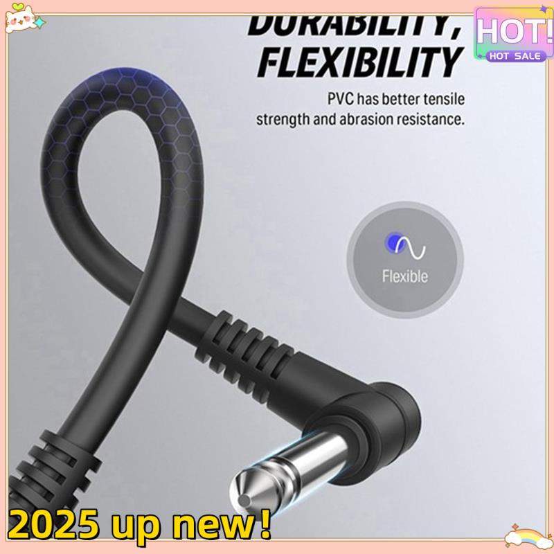 Classy-3 Pcs Guitar Patch Cables 1/4Inch Plugs Guitar Effect Pedal Cables For Guitar Pedals 30Cm