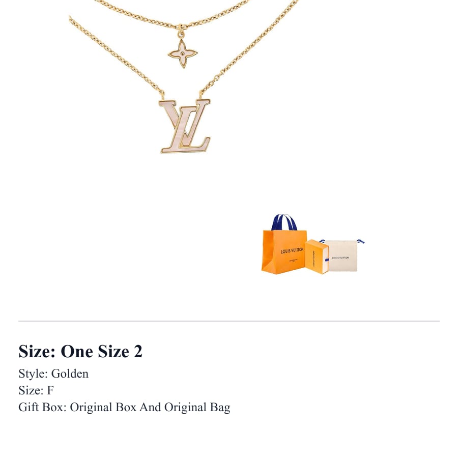 LOUIS VUITTON Pearlescent Resin Necklaces Women's Gold M03867