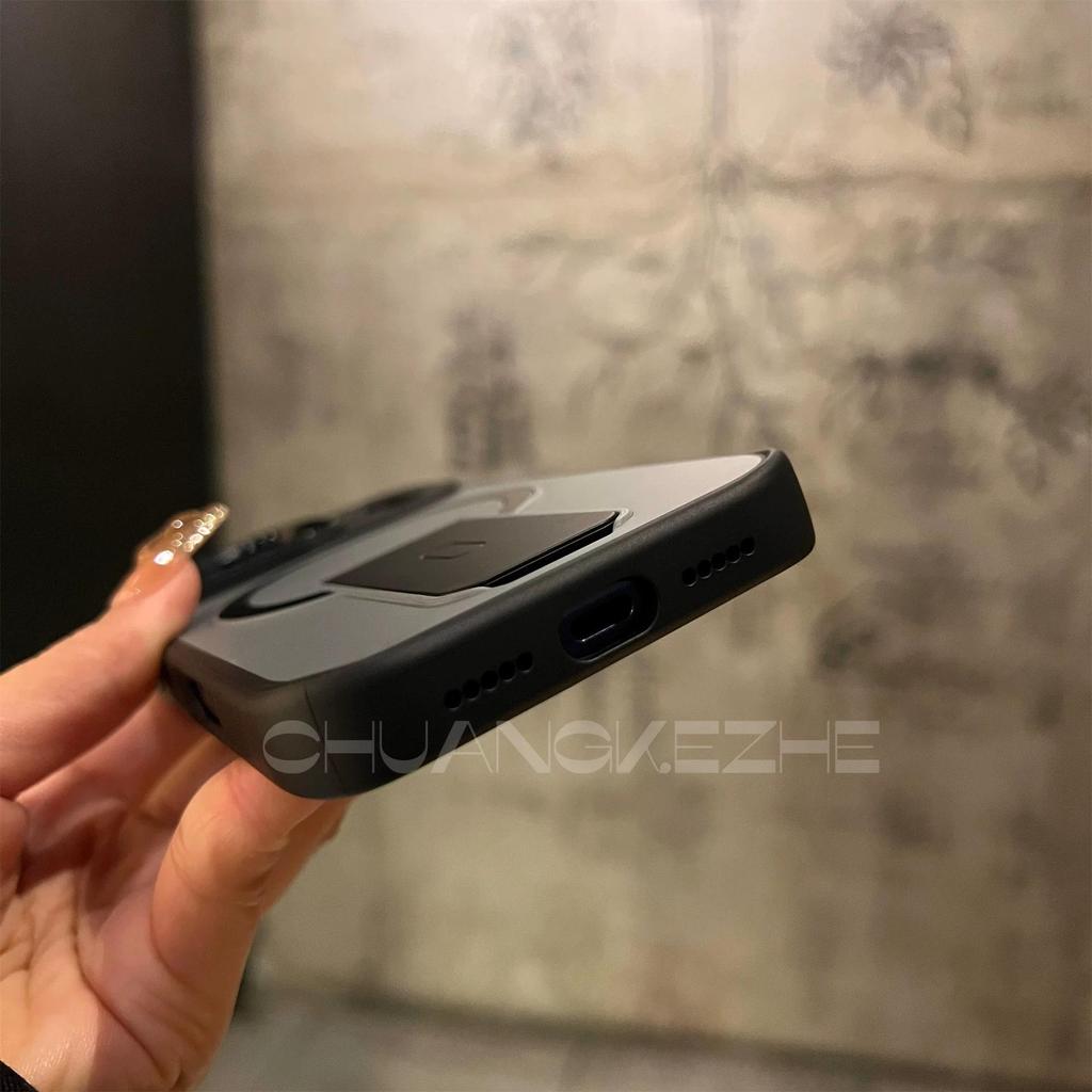 Compatible with Apple 17 Pro Max: 3D Bracket Magnetic Case for iPhone 16 Pro, Skin-Feel Matte Finish
