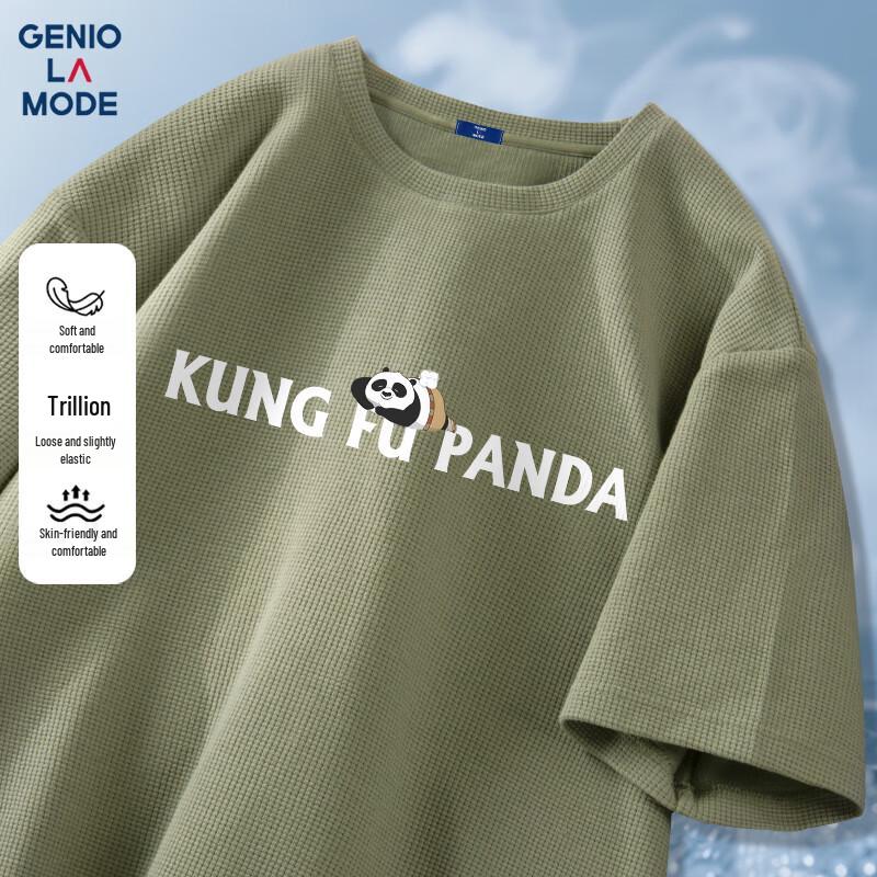 

GENIOLAMODE Kung Fu Panda Waffle T-Shirt L