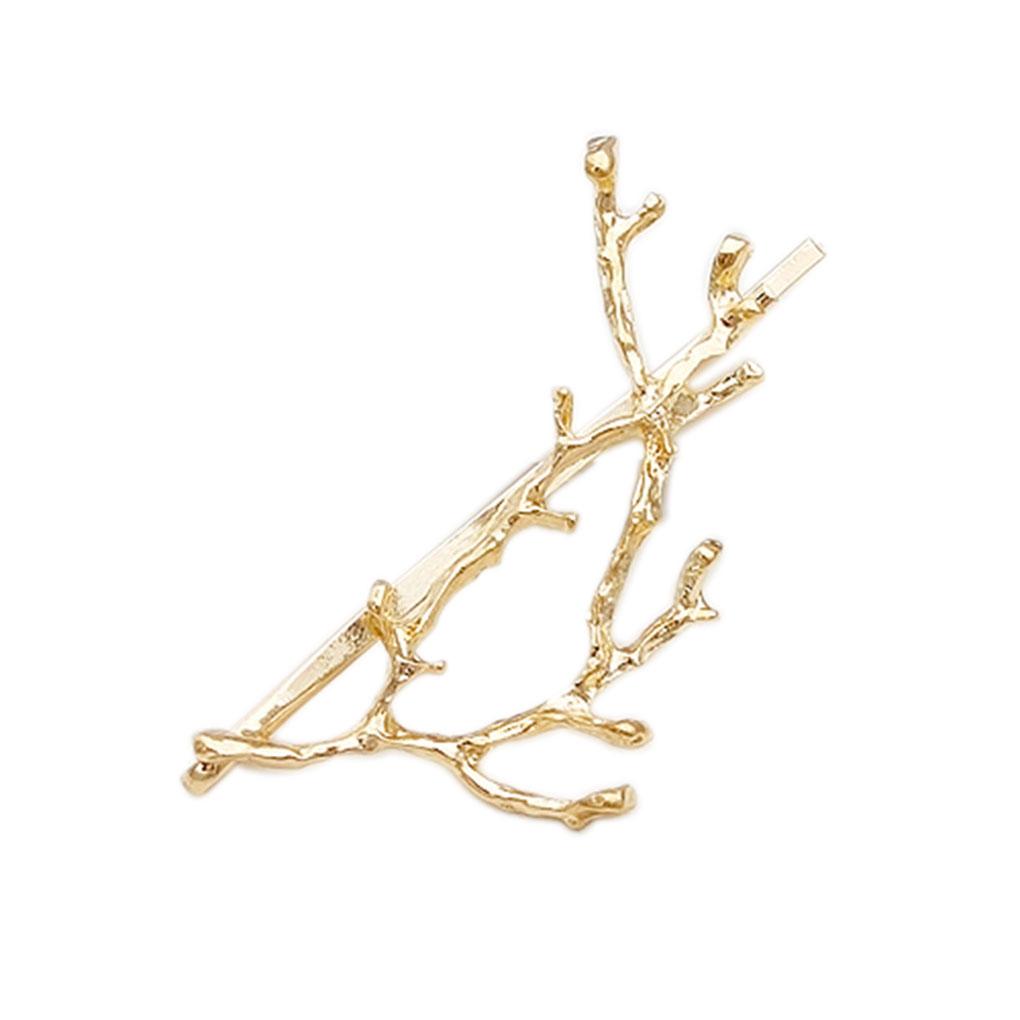 Fashion Girls Headwear Alloy Fashion Elegant Metal Tree Branch Hair Clip Jewelry