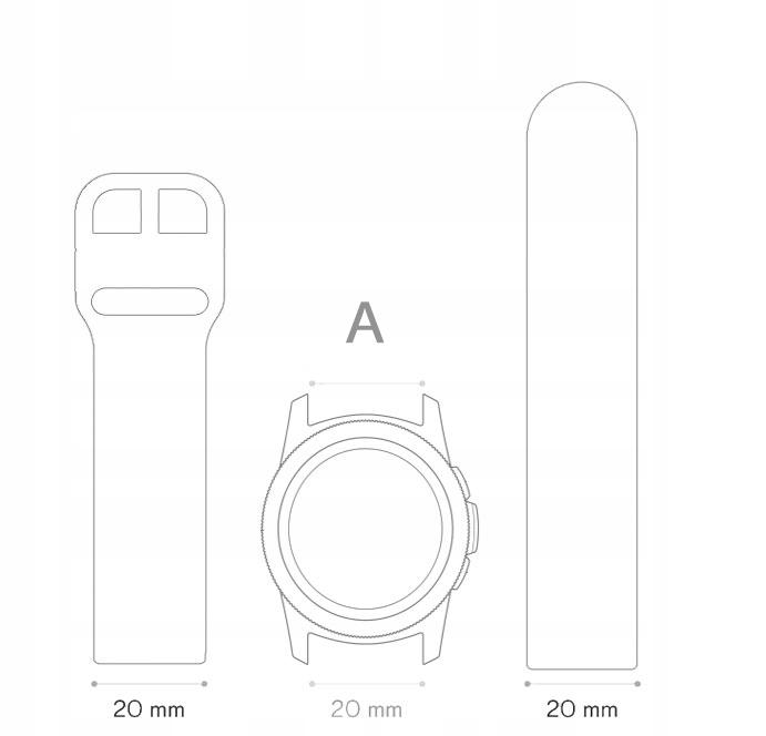 Pasek Gumowy Opaska Do Smartwatch Zegarek 18 Mm