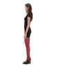 Hilda Tie-Neck Lace Slim Tee [Black]
