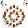 24-teiliges buntes handgehäkeltes Sandsack-Set für drinnen und draußen, lässiges Federball-Koordinations-Trainingsspielzeug für Jugendliche und Erwachsene