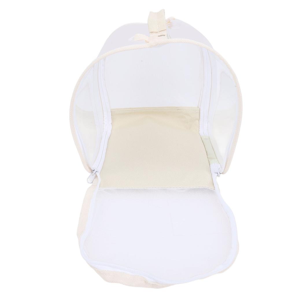 Transparent Observation Mesh Cage Multifunctional Portable Folding Critter Cage Terrarium Beige