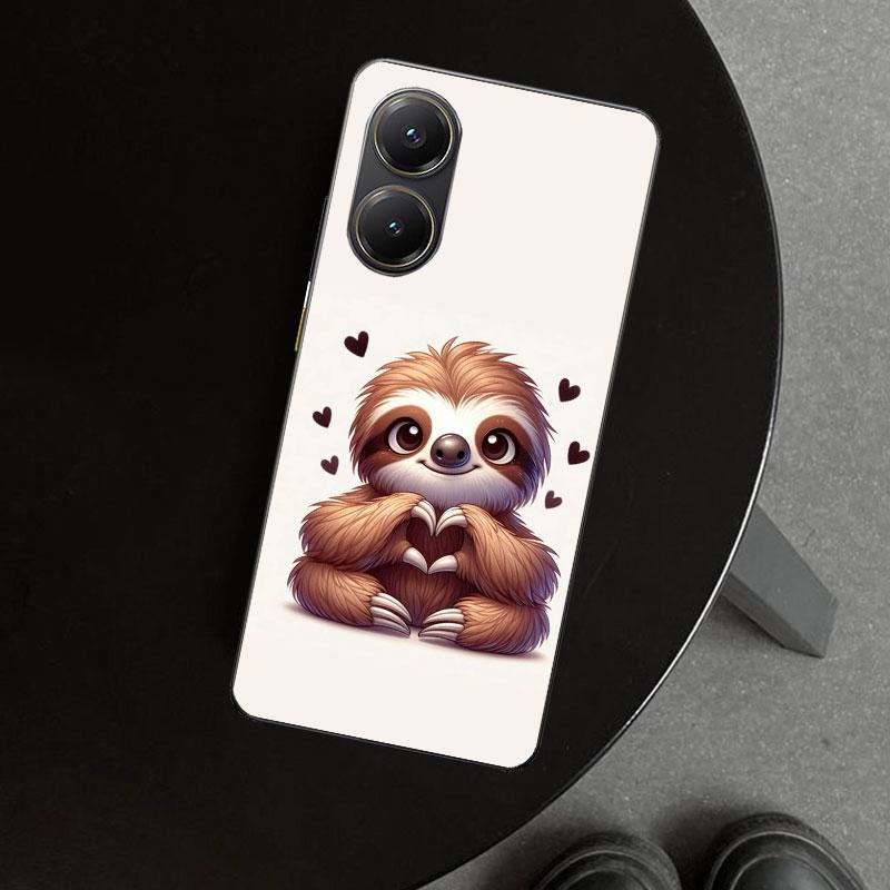 

Animal Cute Cartoon Sloth Coffee Phone Case Cover for Xiaomi Poco X6 X5 X7 Pro F7 Ultra Redmi 15C 15 13C 13 12C 12 10C 10 10A 9C Redmi 15C 4G