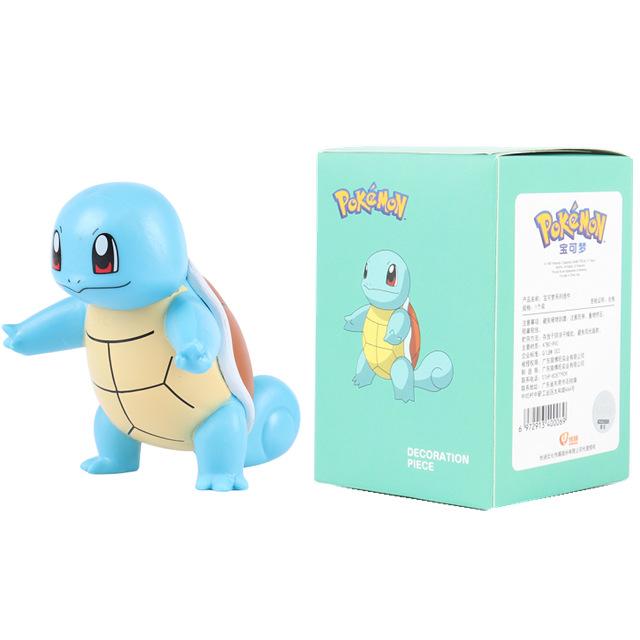 Original Cute Pokemon Model Toy Pikachu Charmander Bulbasaur Eevee Snorlax Action Figure Desktop Ornament