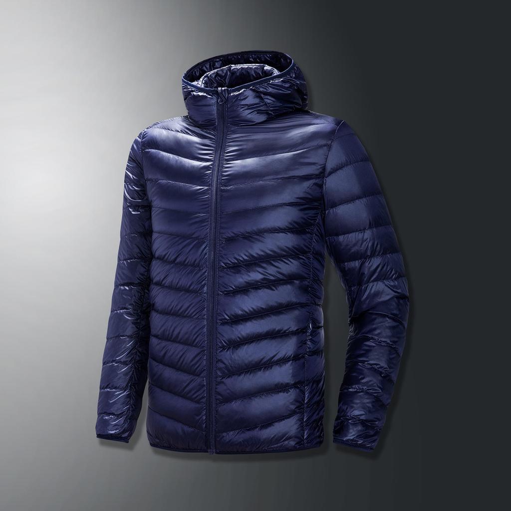 [Limited Time] Men's Stand Collar Lightweight Down Jacket - White Velvet, Sports Casual, Large Size