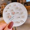Titanium Steel One-week Stud Earrings 1 Combination Korean Fringed Bow Ins Versatile Cute Earrings for Women