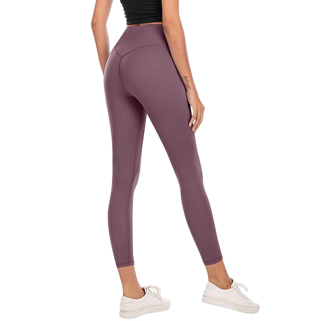 Yoga-Kleidung, pfirsichfarbene, hüfthebende Sportbekleidung, Fitnesshose, keine peinlichen Linien, hautfarbene, hohe Taille, enge Yogahose