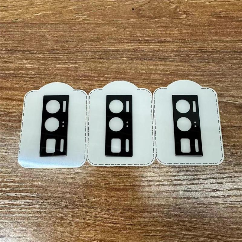 „Xiaomi Poco F5 Pro Camera Black Plating Silk Printing Lens“ 9H grūdinto stiklo apsauga, apsauginė plėvelė