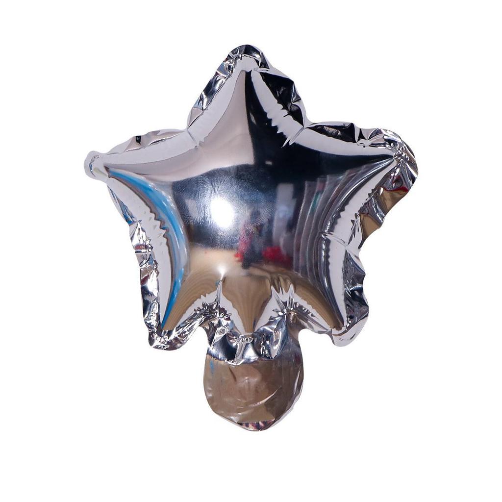 5-Inch Heart & Star Foil Balloons for Birthday Party or Wedding Decorations