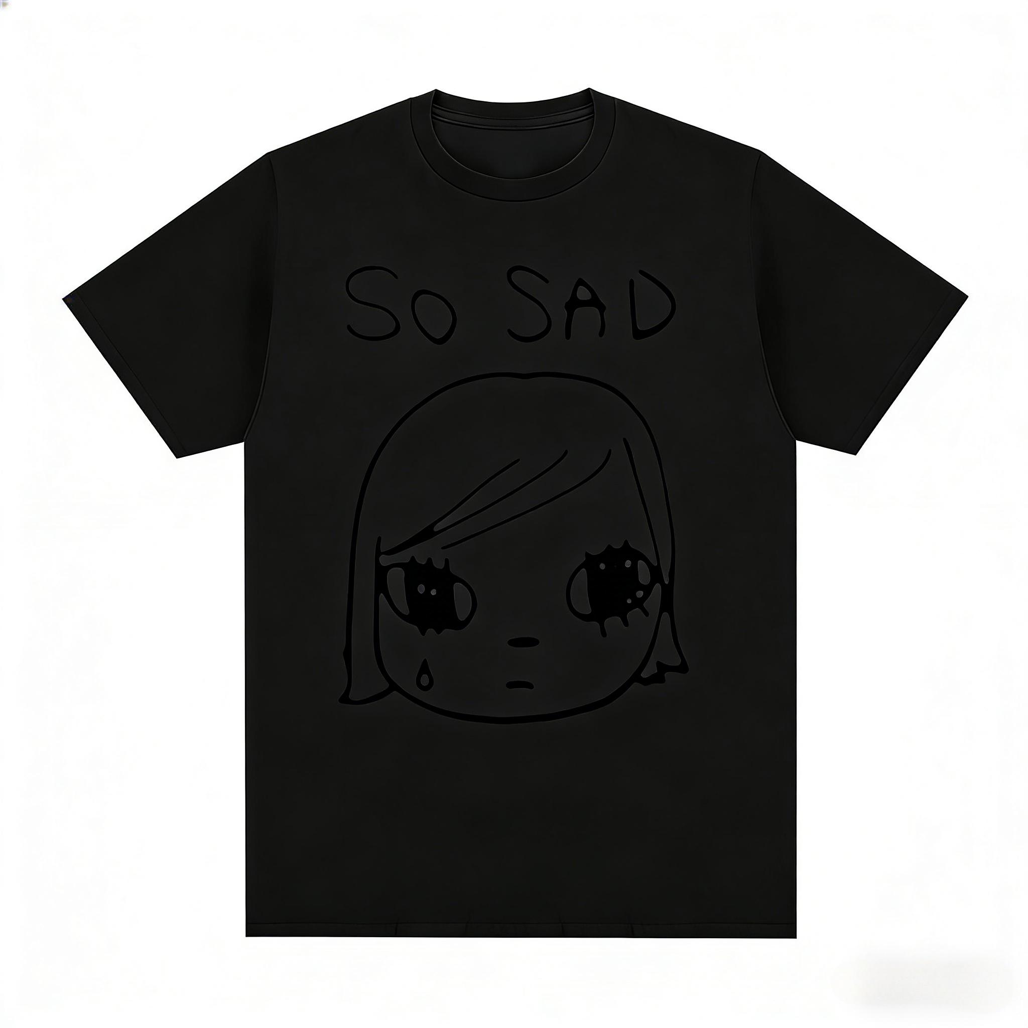 

Japanese Party Retro Minimalist Print Cotton Tshirt Unisexs and Womens Summer Style New Product Casual Streetwear 4XL