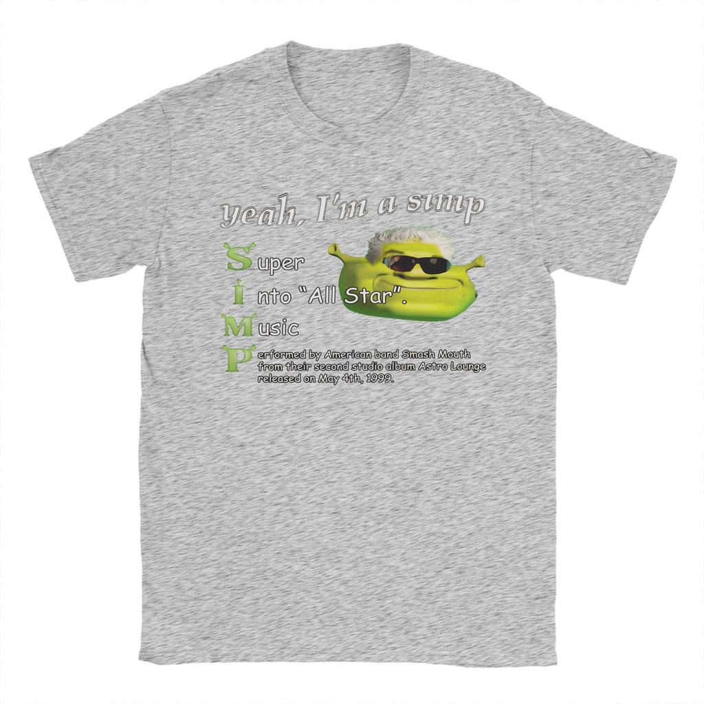 Yeah Im a SIMP Shreks Smash Mouth All Star Meme TShirt for Unisex Cotton Tee Shirt Crewneck Short Sleeve T Shirt New Clothes