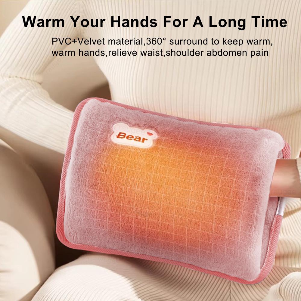 Electric Hand Warmer Hot Water Bag Soft Fast Heating Warm Gloves Home Office Hands Warmer For Water Rechargeable Hot Water Bag