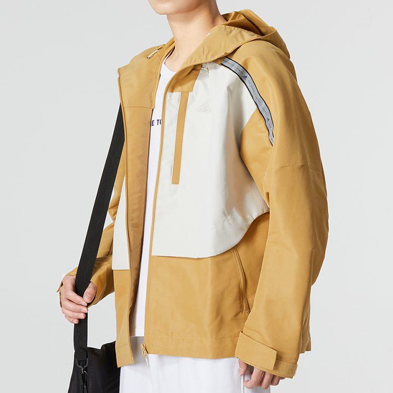 adidas Jackets Men's Brown Yellow Hooded Moderate Other HM5167