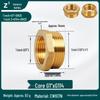Threaded Core Pressure Reducing Gauge Fitting, Male 1/5'' to 2/5'' to 1/10'' Copper Connector, Core: 1/25'', 3/25'', 1'', 2''.