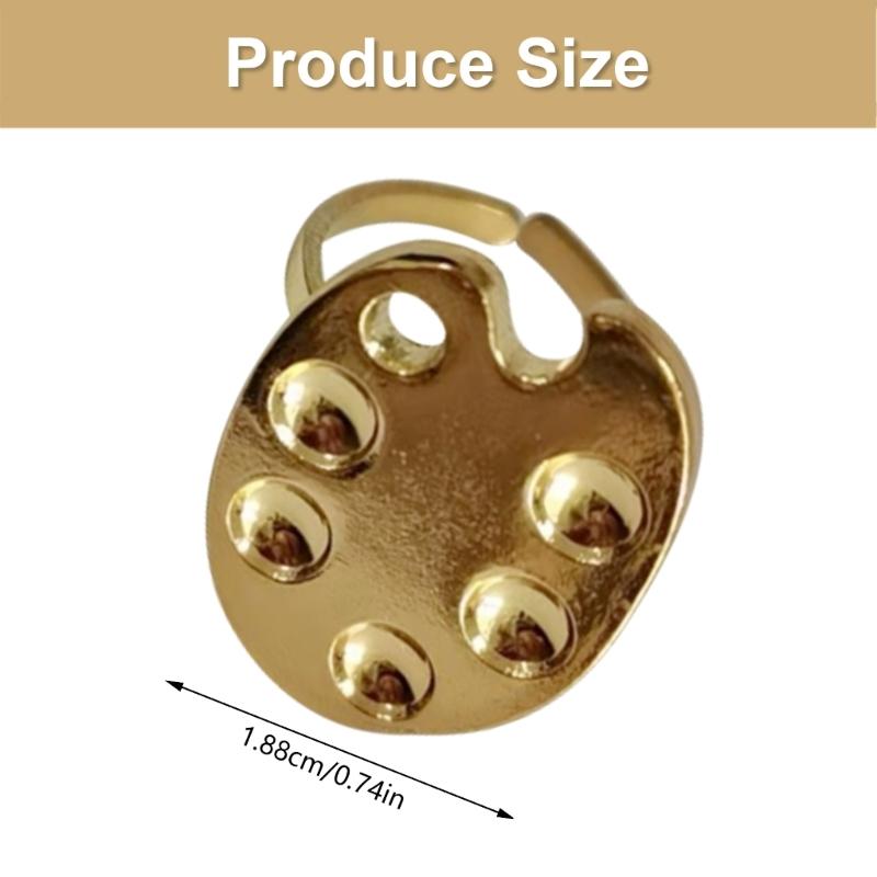 1/5 Pcs Nail Color Palette Nail Art Palette Fingertip Manicure Palette Ring Gel Polish Painting Plate for Salon Home Use