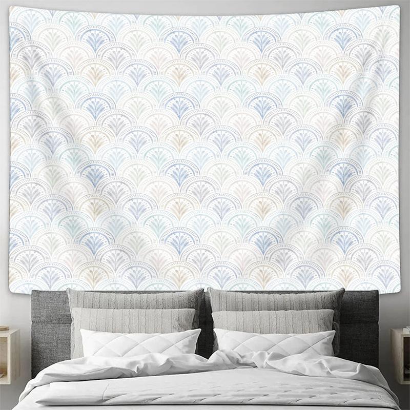 Boho Wall Tapestry Aesthetic Room Decor Nature Beach Ocean Wave Pattern Wall Hanging Home Textile Living Room Bedroom Art