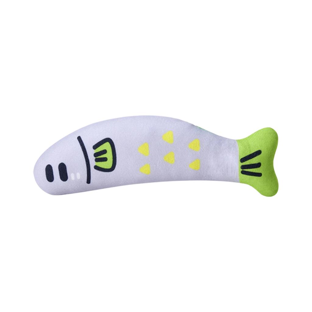 Cats Toy Catnip Fish, Interactive Squeaky Cats  Toy With Linen Fabric, Chew Toy For Cats Kittens, Self-Play Catnip Stuffed Fish Toy To  Bored