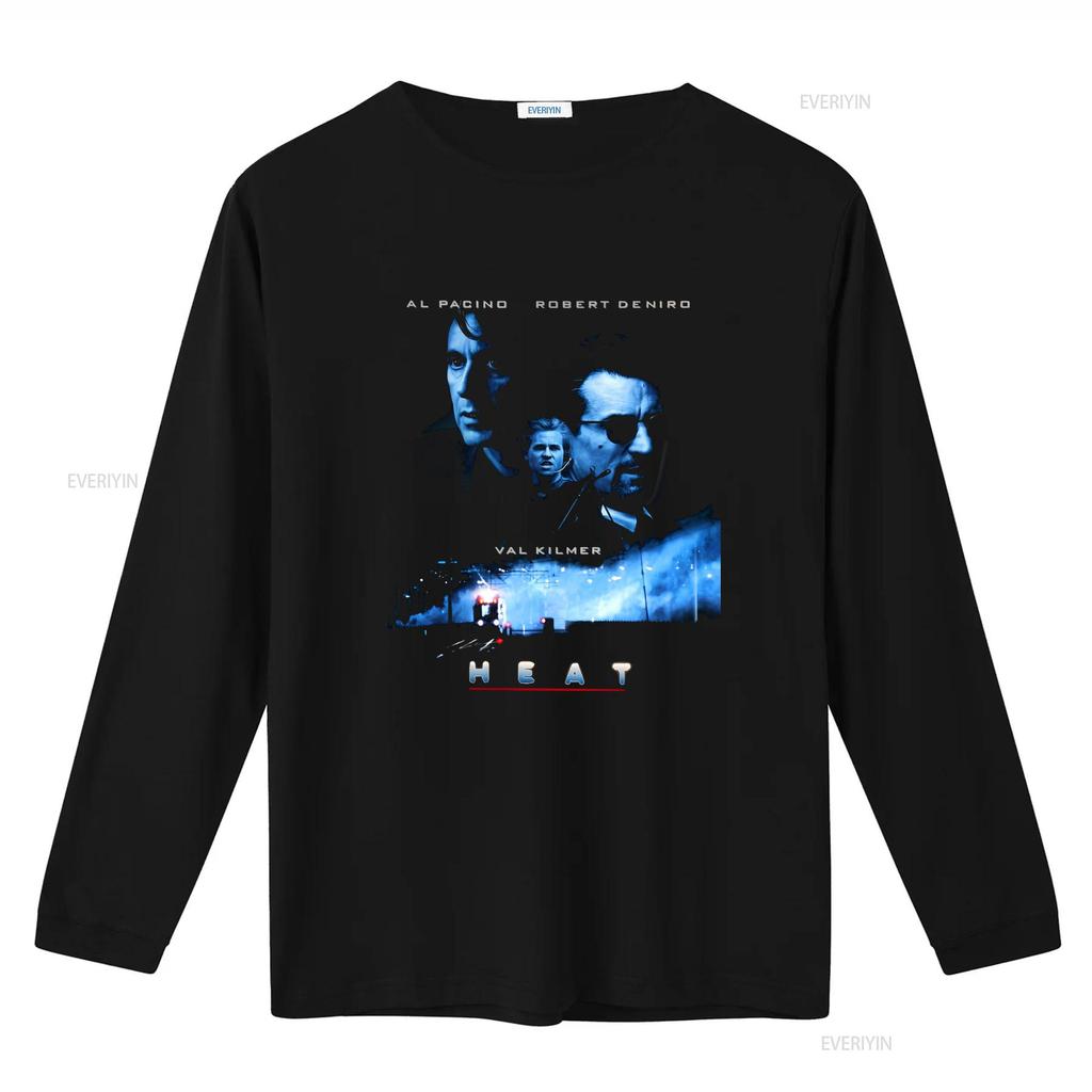 HEAT Retro Action Movie Unisexs Black T Shirt Size S XL Vintage Washed Casual Breathable Unisex Fashion Graphic Streetwear