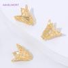 2/4/6 Pièces Laiton Plaqué Or 18K Embouts Espaceurs Perles Pour Bracelets, Embouts Perles Fleurs, Accessoires Fabrication Bijoux DIY, Embouts Pour Perles